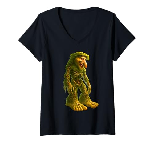 Damen BRR BRR Zombini Patapim Italian Brainrot Lustig Halloween T-Shirt mit V-Ausschnitt Damen BRR BRR Zombini Patapim Italian Brainrot Lustig Halloween T-Shirt mit V-Ausschnitt von LalaTungSahur