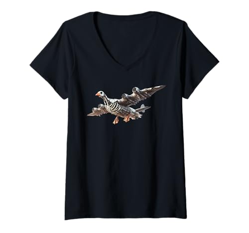 Damen Bombombini Skeletoni Gusini Italian Brainrot Lustig Halloween T-Shirt mit V-Ausschnitt von LalaTungSahur