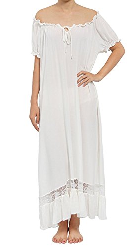 Elegant Damen Nachthemd Schlafanzüge Nachtwäsche Negligees Sleepwear Nachhemd lang von Lalander