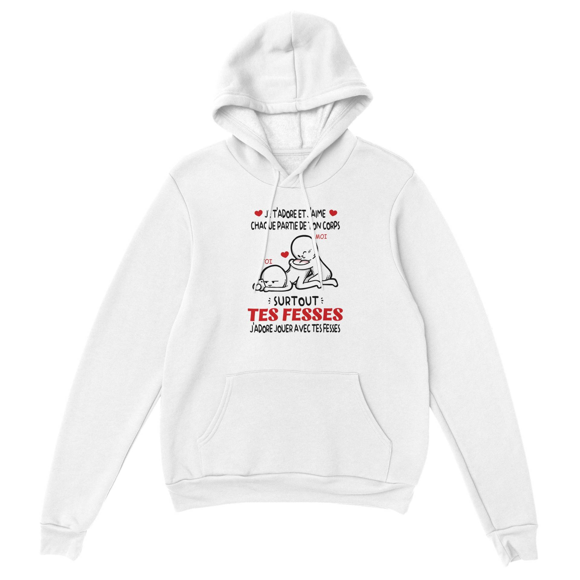 Hoodie Humor Rigolo Drôle Sweat À Capuche J'aime Tes Fesses - Cadeau Paar Pour Femme Homme Saint-Valentin Noël Hoodie Humor Rigolo Drôle Sweat À Capuche J'aime Tes Fesses - Cadeau Paar Pour Femme Homme Saint-Valentin Noël von LalasolArt
