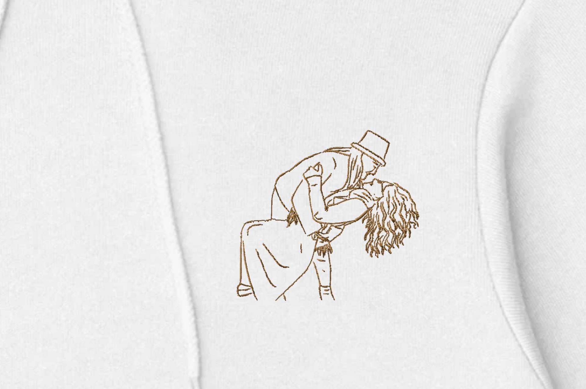 Individuell Bestickter Hoodie Mit Personalisierter Foto Line Kunst Skizzenzeichnung Illustration - Sweatshirt, Ideales Geschenk Für Paare Individuell Bestickter Hoodie Mit Personalisierter Foto Line Kunst Skizzenzeichnung Illustration - Sweatshirt, Ideales Geschenk Für Paare von LalasolArt