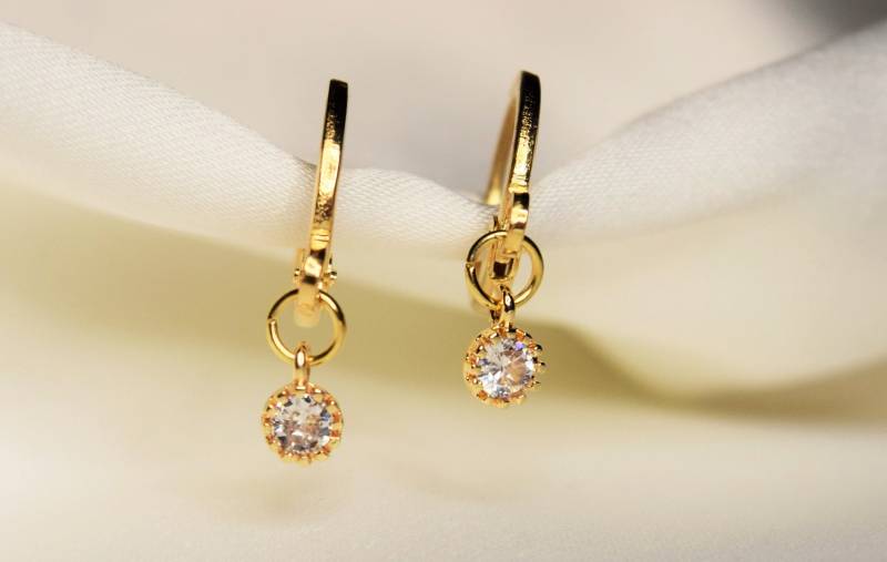 Kristallohrringe Creolen von LalellasShop