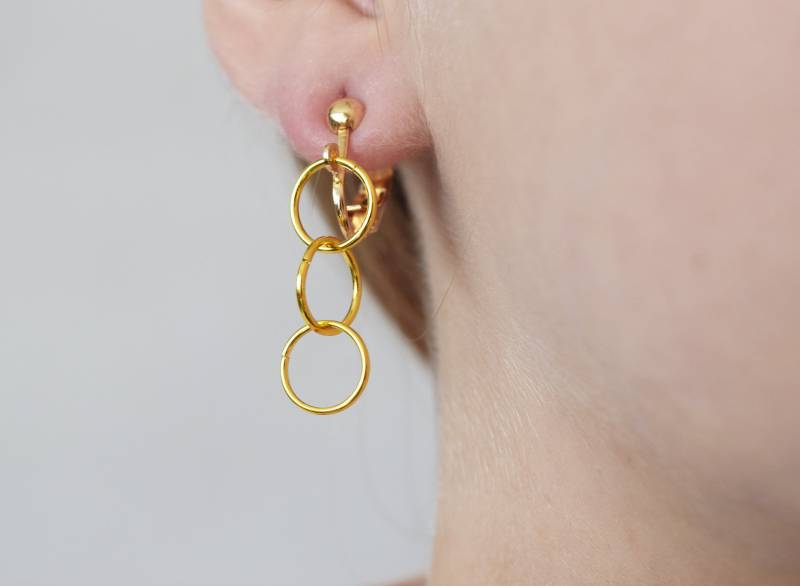 Ringohrringe-Clips, Clip On Ohrringe, Ohrclips Mit Ringen von LalellasShop