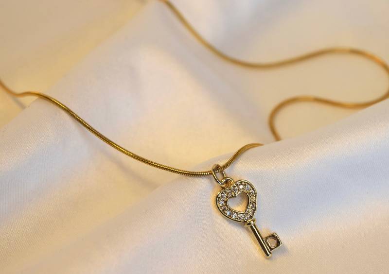 Schlüssel-Halskette, Kette Mit Herzschlüssel, Freundschaftskette von LalellasShop