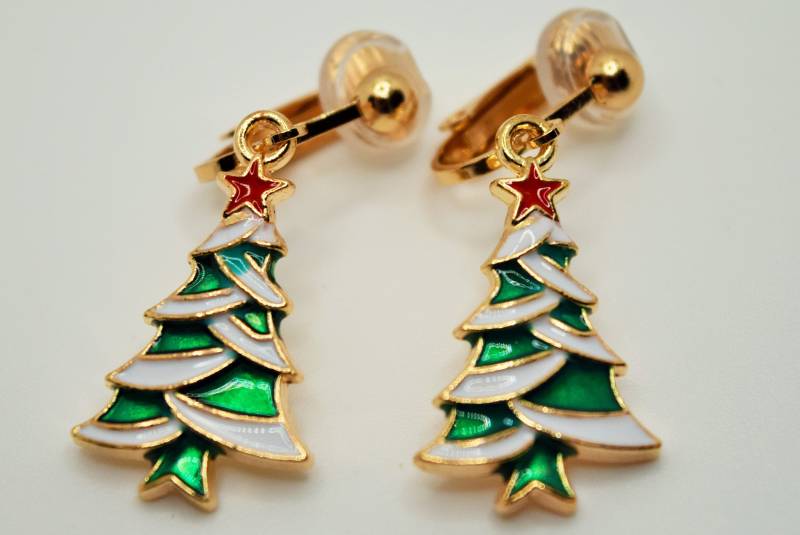Weihnachts-Ohrringe Clip, Clipohrringe von LalellasShop