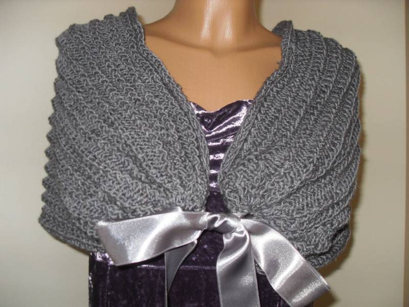 Brautmantel, Hochzeit Geknüpfter Bolero, Grauer Mantel.weiche Wolle.plus Größe Brautmantel, Hochzeit Geknüpfter Bolero, Grauer Mantel.weiche Wolle.plus Größe von Lalerosso