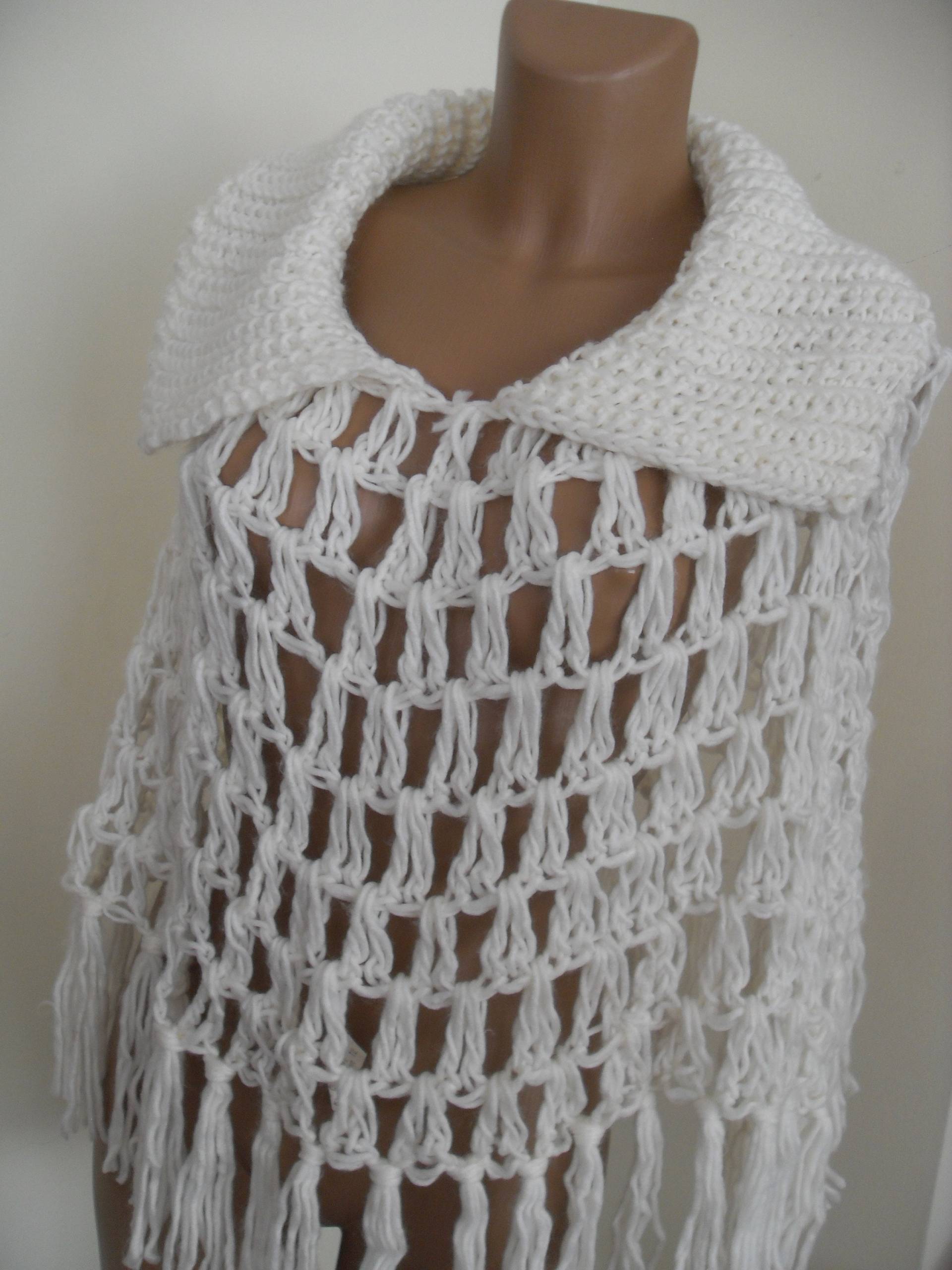 Häkelspitze-strickjacke, Sommer-Spitzenjacke, Häkel-Bolero-Spitzen-stola, Elfenbein, Boho-Pullover Häkelspitze-strickjacke, Sommer-Spitzenjacke, Häkel-Bolero-Spitzen-stola, Elfenbein, Boho-Pullover von Lalerosso