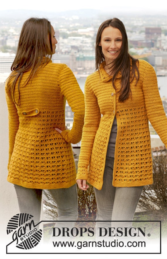 Gehäkelte Jacke, Wolljacke, Damen Strickjacke, Herbst Winter Outfit. Handarbeit. Wählen Sie Color Und Cut. | Code.63 von Lallallero