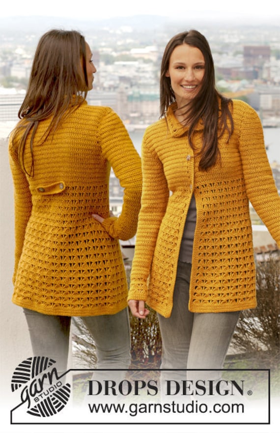 Gehäkelte Jacke, Wolljacke, Damen Strickjacke, Herbst Winter Outfit. Handarbeit. Wählen Sie Color Und Cut. | Code.63 von Lallallero