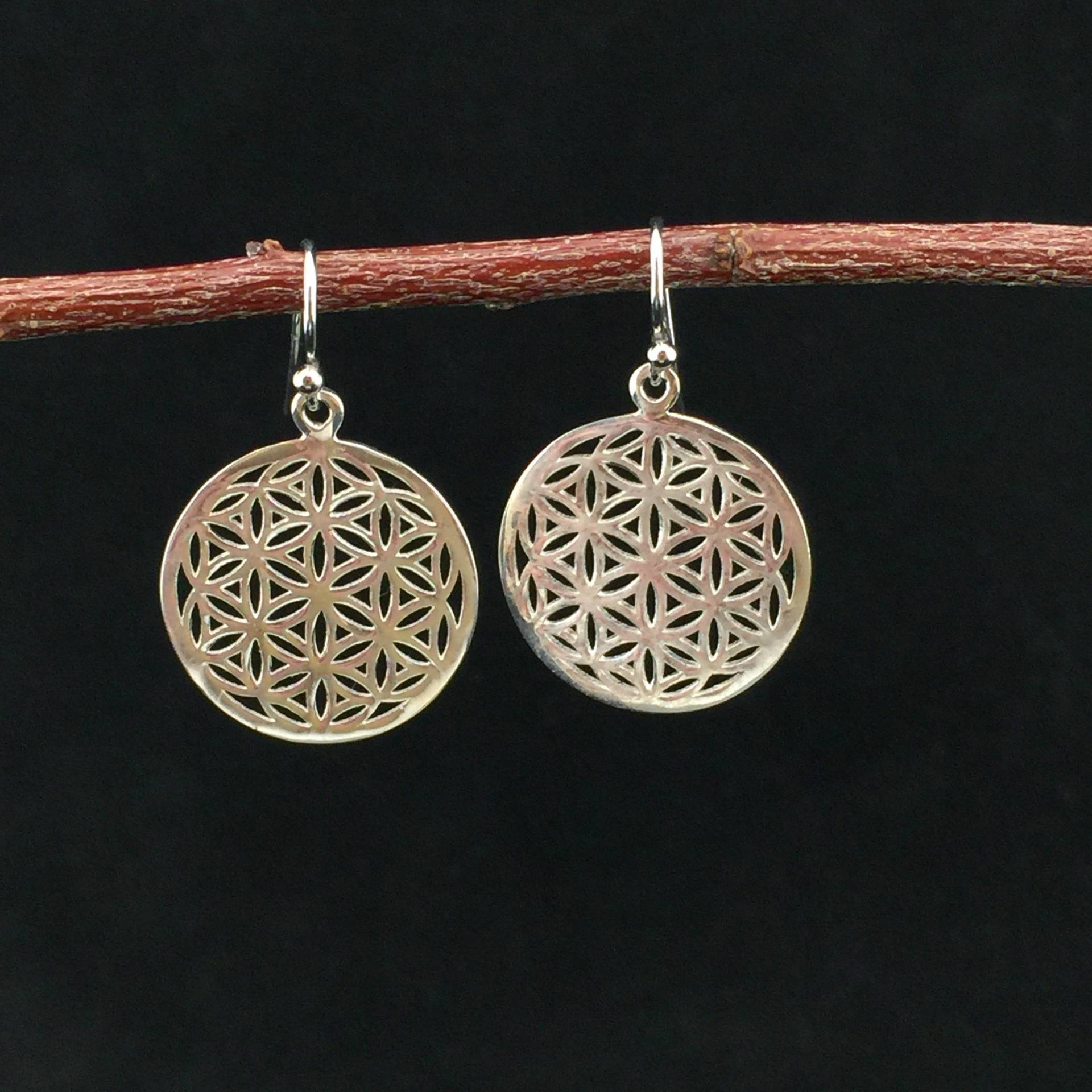 Heilige Geometrie Sterling Silber "Blume Des Lebens' Ohrringe Heilige Geometrie Sterling Silber "Blume Des Lebens' Ohrringe von LaloulaOnline