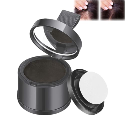 Root Dye Touch Up Puder für dünner werdendes Haar – Haaransatz-Schattenpuder für Männer und Frauen – wind- und schweißbeständig – schwarzer Farbton – inklusive Spiegel & Puff Root Dye Touch Up Puder für dünner werdendes Haar – Haaransatz-Schattenpuder für Männer und Frauen – wind- und schweißbeständig – schwarzer Farbton – inklusive Spiegel & Puff von LaluluTek