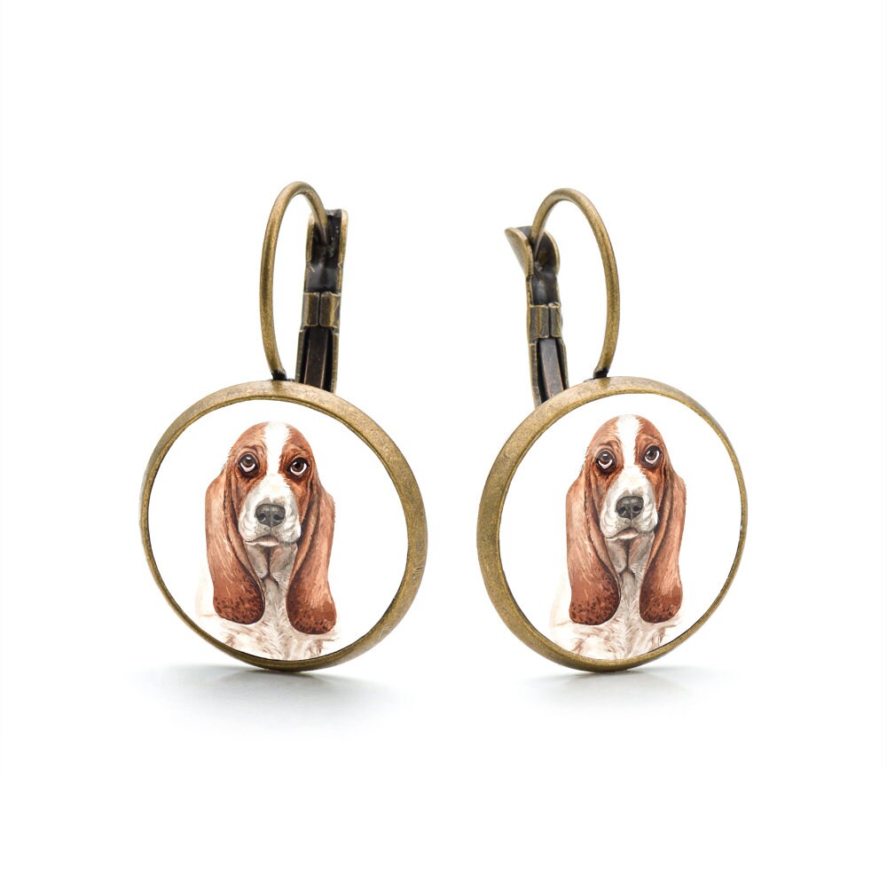Baumelnde Ohrringe Basset Hound Baumelnde Ohrringe Basset Hound von LaluvJewelry