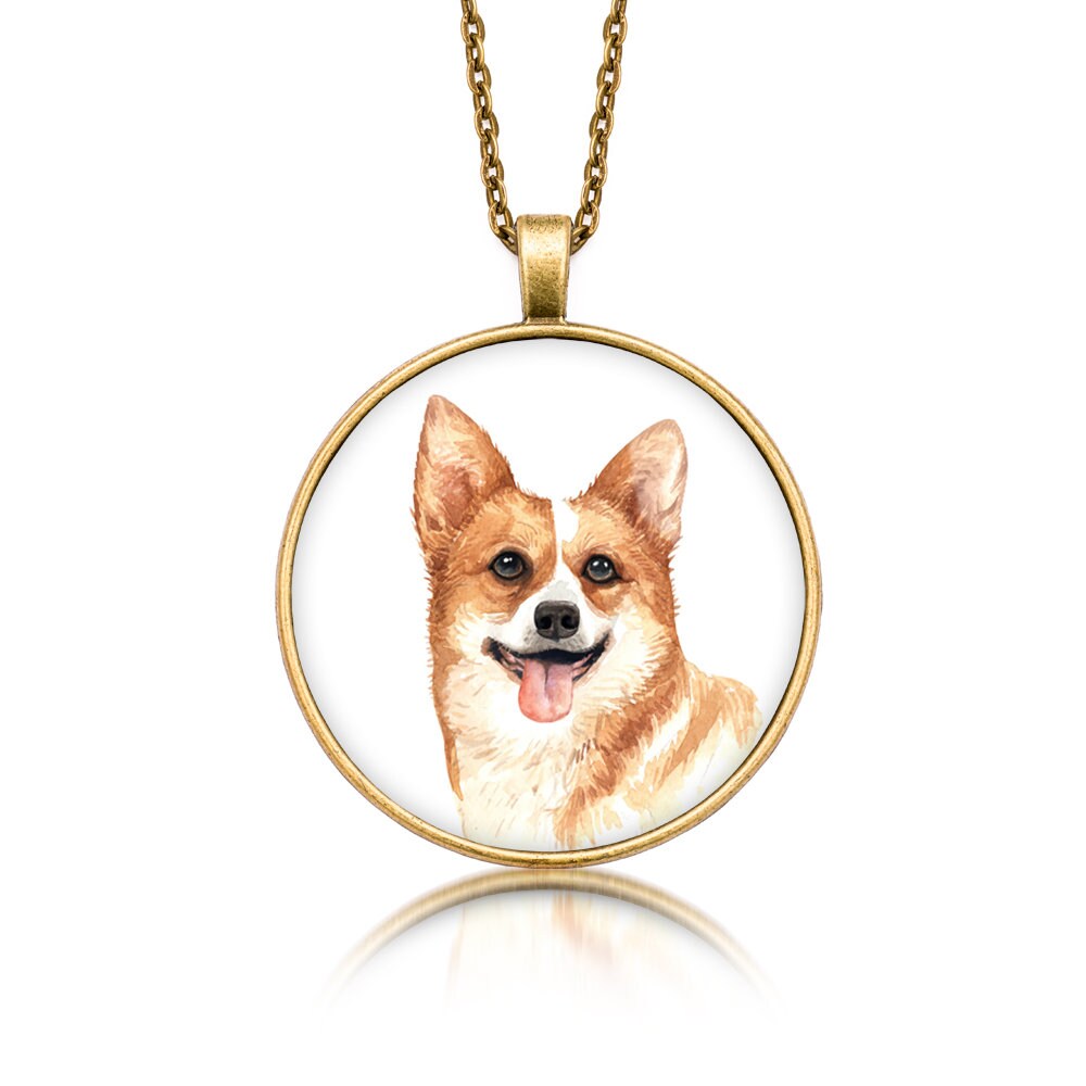 Medaillon Waliser Corgi Medaillon Waliser Corgi von LaluvJewelry