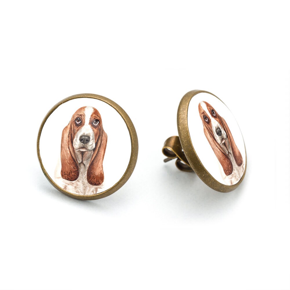 Ohrstecker Basset Hound Ohrstecker Basset Hound von LaluvJewelry