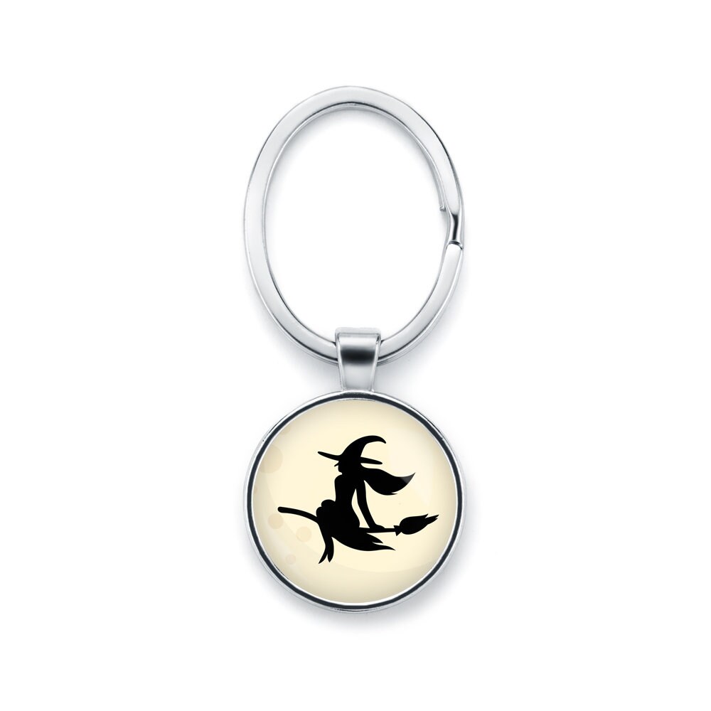 Schlüsselanhänger Baba Yaga, Mit Fantasy-Thema, Meiner Eigenen Grafik, Magie, Einzigartiger Schlüsselanhänger Baba Yaga, Mit Fantasy-Thema, Meiner Eigenen Grafik, Magie, Einzigartiger von LaluvJewelry