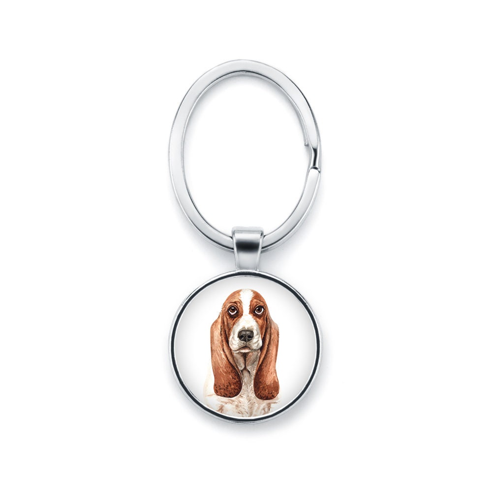 Schlüsselanhänger Basset Hound Schlüsselanhänger Basset Hound von LaluvJewelry