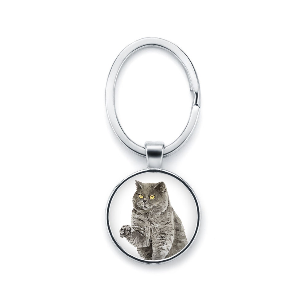 Schlüsselanhänger Britisch Kurzhaarkatze Schlüsselanhänger Britisch Kurzhaarkatze von LaluvJewelry