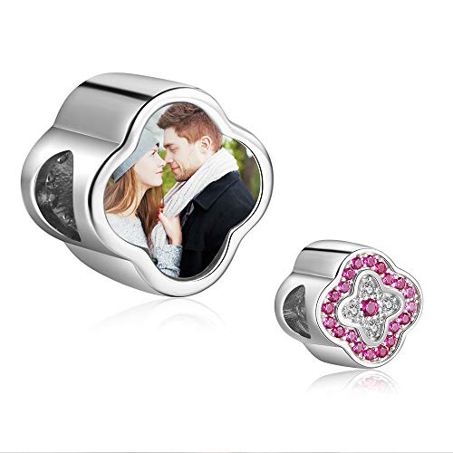 Foto Charms Silber 925 Personalisierte Foto Perle mit Ihrem Erinnerung Bild European Foto Bead Charms Fit Halskette Pandora Armband Geschenk Zum Geburtstag Xmas von Lam Hub Fong