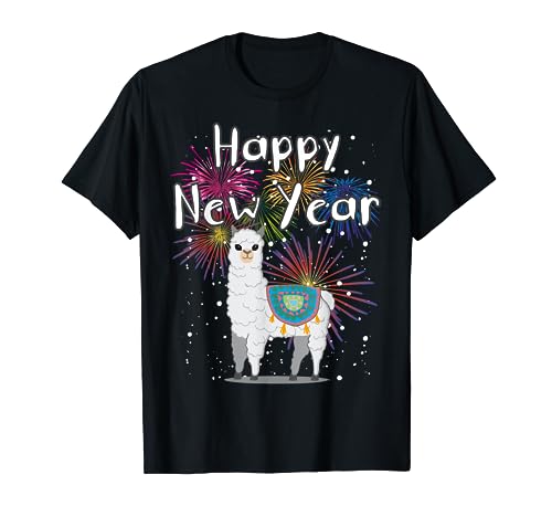 Lama Alpaka Neujahr Silvester Party Männer Frauen Kinder T-Shirt von Lama Alpaka Kollektion von JOHN ROMEO