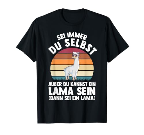 Lama T-Shirt für Lama Alpaka Kostüm Mädchen Geschenk T-Shirt von Lama Tshirt Alpaka Lustig Geschenk Damen Girl