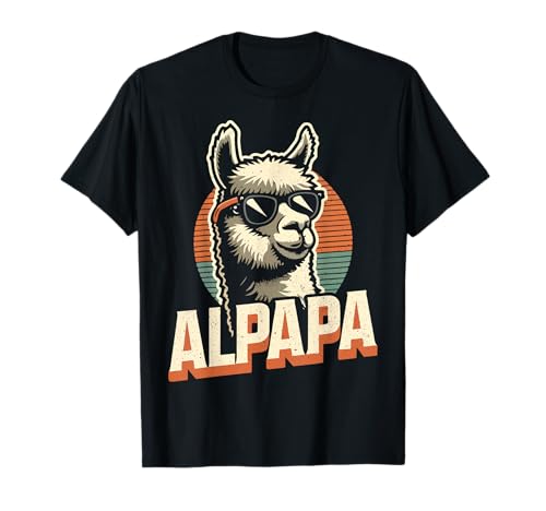 Alpapa T-Shirt Alpapa T-Shirt von Lama mit Sonnenbrille Alpaka