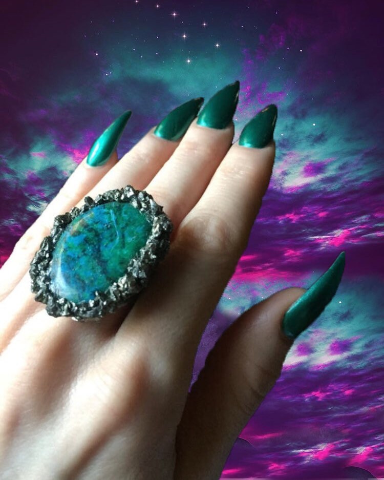 Chyrsocolla & Pyrit Ring Chyrsocolla & Pyrit Ring von Lamagick