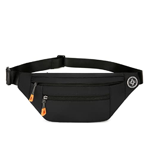 Crossbody Hüfttasche Oxford-Stoff Fanny Pack Geldbörse für Männer Frauen Große Handytasche Beutel für Reisegürtel Verstellbare Tasche Handytasche, Schwarz von Lamala