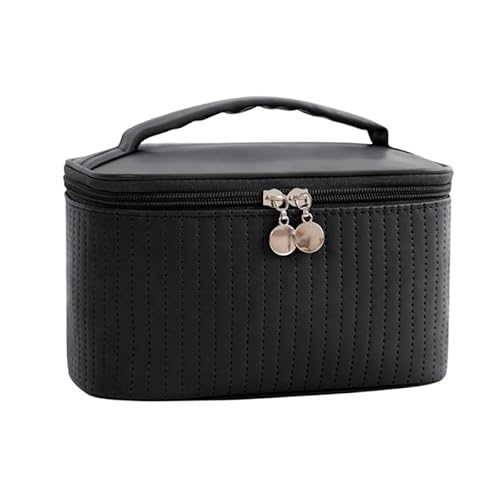 Große Kapazität Reise Toilettenartikel Kosmetiktaschen Tragbare PU Make-up Taschen Multifunktionale Aufbewahrungstasche für Frauen Kosmetiktasche Set, Schwarz von Lamala