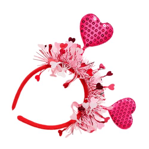 Herz Stirnband Für Damen Und Mädchen Haarband Für Bankett Haarband Glitzer Lametta Dekor Haarband Für Valentinstag Stirnband Glitzer Haar Accessoires Für Mädchen Glitzer Haar Accessoires von Lamala