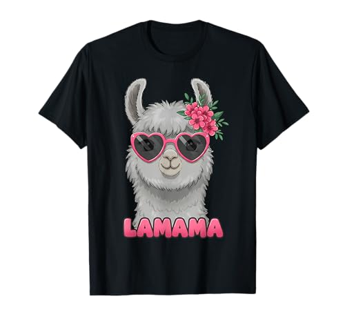 Niedliches Lama-Mama-Geschenk, lustiges Muttertags-Lamama-Blumenmotiv T-Shirt Niedliches Lama-Mama-Geschenk, lustiges Muttertags-Lamama-Blumenmotiv T-Shirt von Lamama Funny Lama Mom Gifts For Women, Girls, Boy