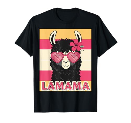 Lamama Geschenks Lustiges Lama Mama Design für Damen T-Shirt von Lamama Lama Mama Geschenkideen für Damen