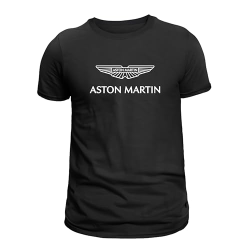 Schwarzes T-Shirt für Fans von Aston Martin für Herren, Schwarz , M von Lamanga