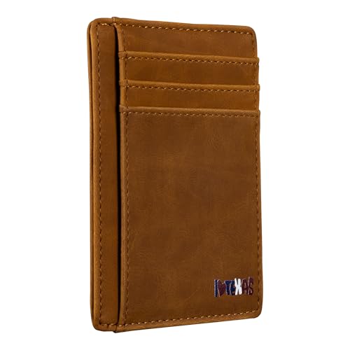 Slim Front Pocket Wallet PU Leather Khaki Card Holder RFID Blocking with Texas Souvenir Logo Gift for Texans and their lovers, Khaki, I Love Texas on Cardholder Slim Front Pocket Wallet PU Leather Khaki Card Holder RFID Blocking with Texas Souvenir Logo Gift for Texans and their lovers, Khaki, I Love Texas on Cardholder von Lamatar1