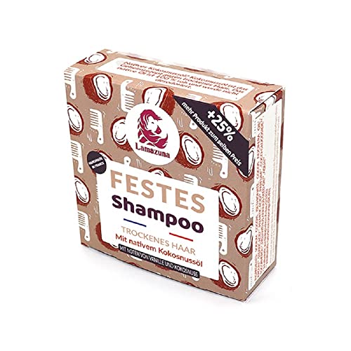 Lamazuna Festes Shampoo mit Kokosöl | Für trockenes Haar | Ohne ätherische Öle | Intensiv nährend | Für schwangere Frauen | 70 ml von Lamazuna