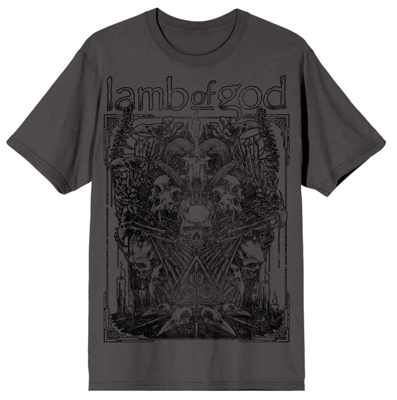 Lamb Of God Skull Altar T-Shirt charcoal in L von Lamb Of God