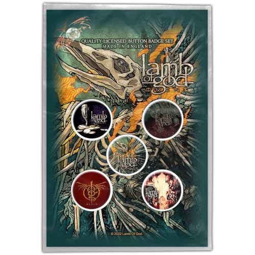Lamb of God Button Badge Pack Omens Logo Nue offiziell 5 x Pin Button One Size von Lamb of God