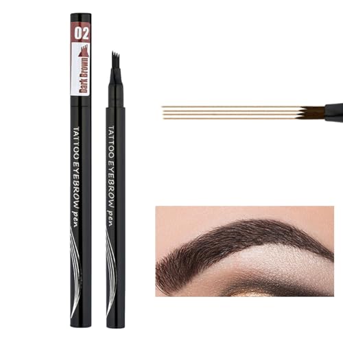 Augenbrauenstifte mit 4 Spitzen, tragbare Augenbrauen-Konturenstifte mit 4 Aufsätzen, natürlich aussehende Augenbrauen-Make-up für Zuhause, Reisen, Arbeit, Dating, Lambo von Lambo