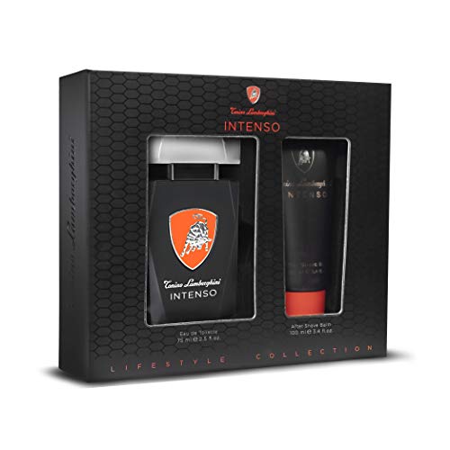 Tonino Lamborghini • Das Geschenkset für Männer INTENSO: Eau de Toilette Spray 75 ml / 2.5 fl.oz. + After Shave Balm 100 ml / 3.4 fl.oz. • Kollektion Lifestyle von Lamborghini