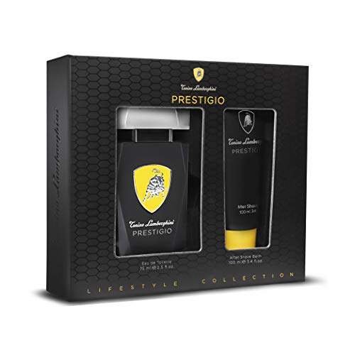 Tonino Lamborghini • Das Geschenkset für Männer PRESTIGIO: Eau de Toilette Spray 75 ml / 2.5 fl.oz. + After Shave Balm 100 ml / 3.4 fl.oz. • Kollektion Lifestyle von Lamborghini
