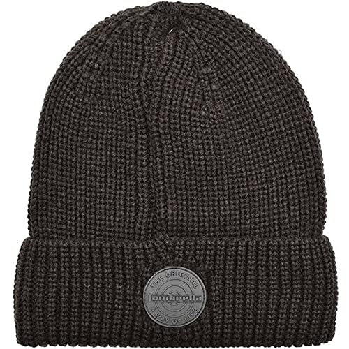 Lambretta Herren-Beanie-Mütze, Fleece-gefüttert, grob, gestrickt, warm, Schwarz, Schwarz , Einheitsgröße von Lambretta