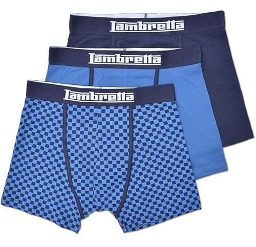 Lambretta Herren Boxershorts, Schwarz, 3 Paar, navy, XL von Lambretta