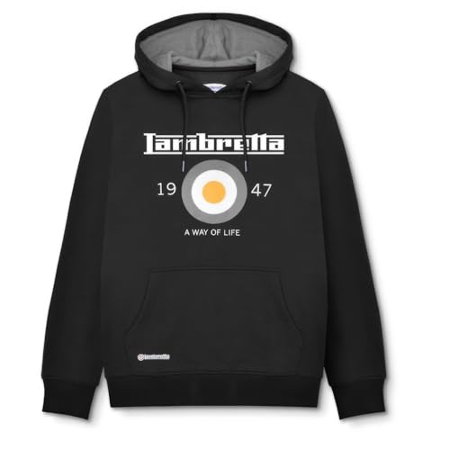 Lambretta Herren-Kapuzenpullover, Schwarz , XXL von Lambretta