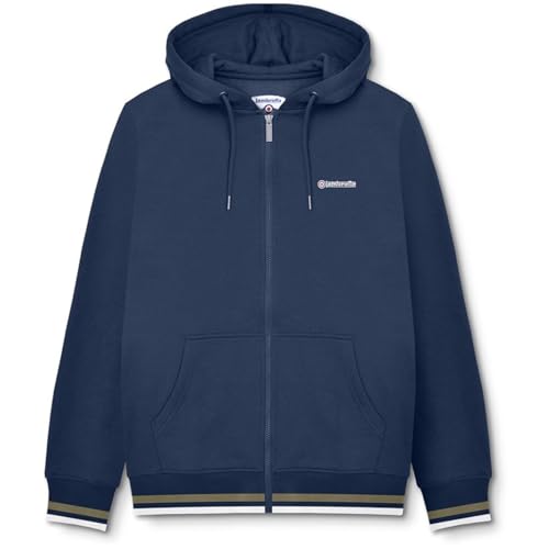 Lambretta Z-Kapuzenpullover für Herren, Marineblau/Khaki-Grün, 3XL von Lambretta