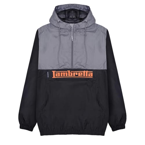 Lambretta Herren-Overhead-Scooterjacke, schwarz / grau, XXL von Lambretta