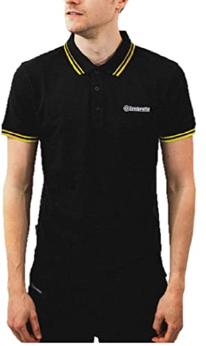 Lambretta Mens Black/Gold Twin Tipped Polo Shirt 2XL von Lambretta