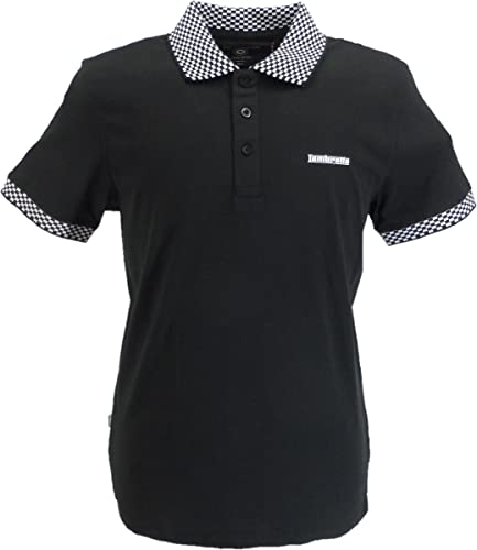 Lambretta Herren-Poloshirts mit kariertem Rand, Schwarz , L Lambretta Herren-Poloshirts mit kariertem Rand, Schwarz , L von Lambretta