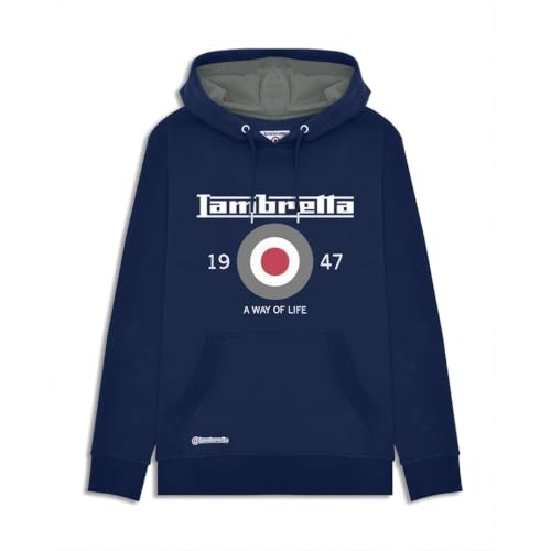 Lambretta Hoodie Herren Navy Target Logo XXL von Lambretta