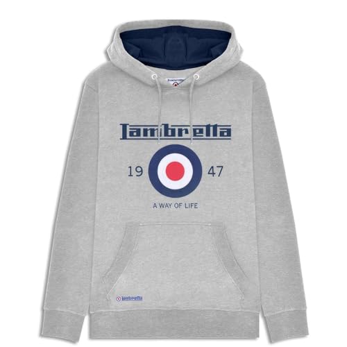 Lambretta Target Herren-Kapuzenpullover, grau, XXL von Lambretta