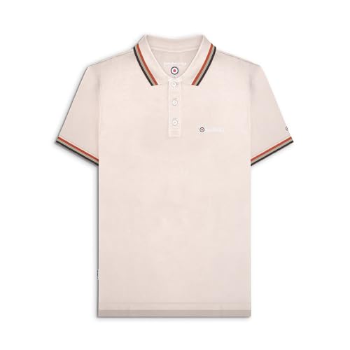 Lambretta Trgt Poloshirt für Herren, Haferflocken/Stein/Java, S von Lambretta