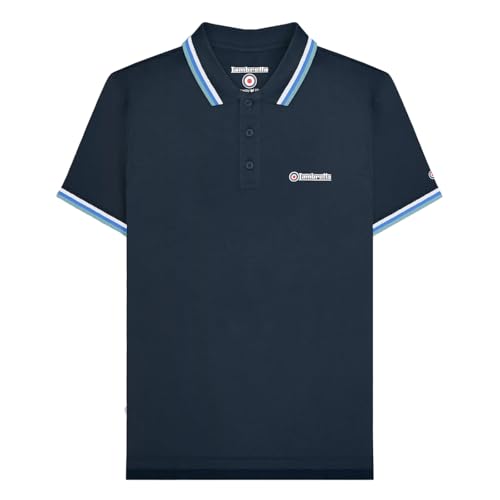 Lambretta Trgt Poloshirt für Herren, Marineblau (Weiß/Blau/Rauchblau), XXL von Lambretta
